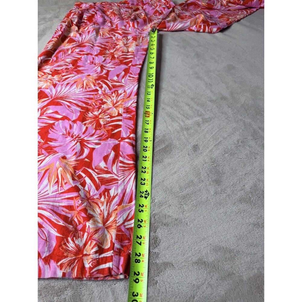Marc New York Andrew Marc Tropical Floral Pull On Wide Leg Pants M - Picture 11 of 15